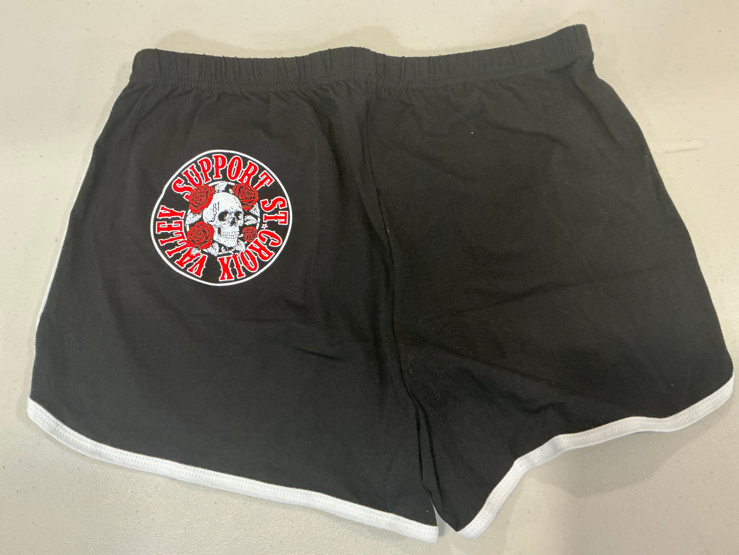 # 14 Skull Roses booty shorts